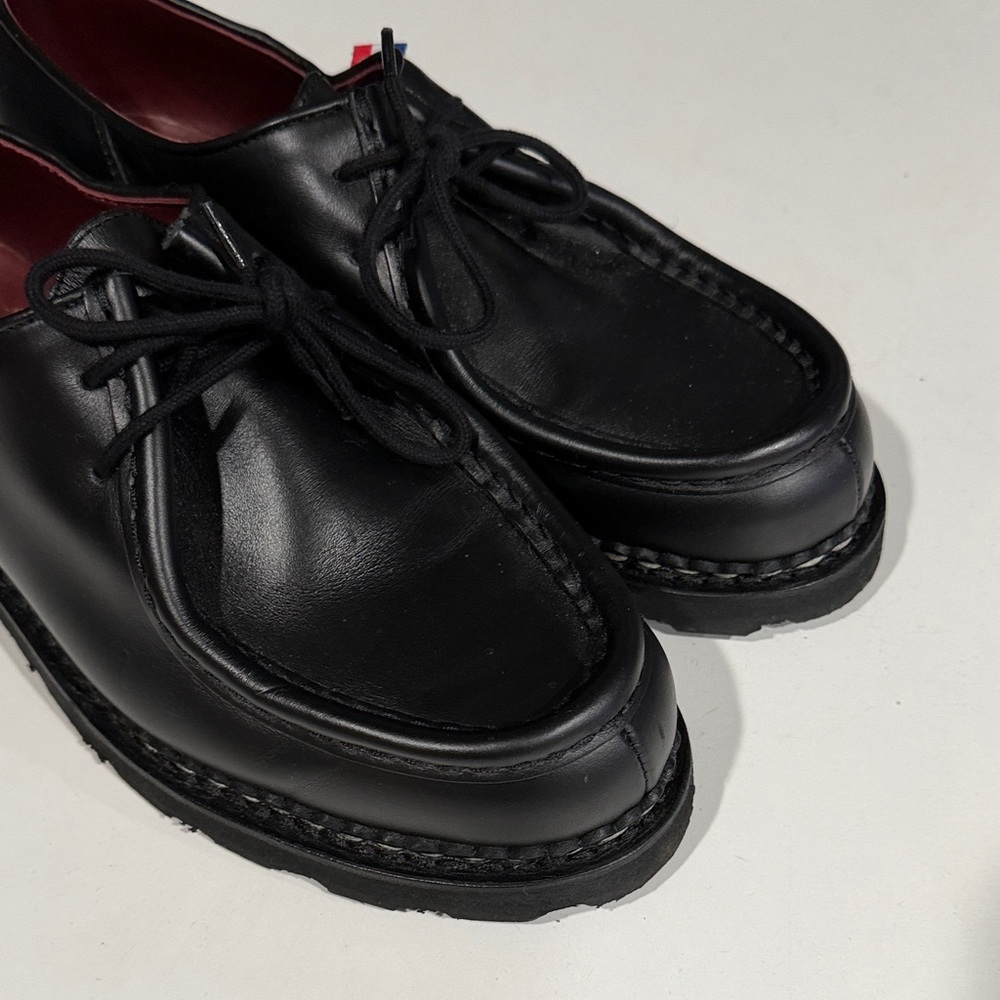 Paraboot Michael Classic Black Leather Men's Oxfords size 8 42 Lissie Noir Black - Picture 2 of 6